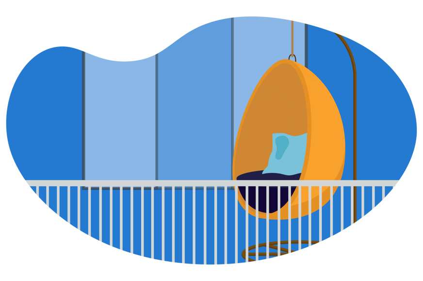 Silla colgante de huevo